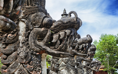 traditionelle indonesische Kunst und Symbol der balinesischen Hindu-Religion