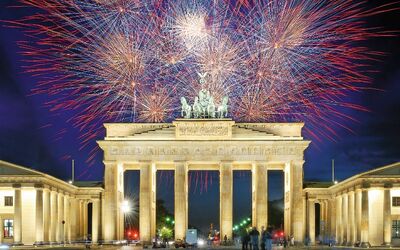 Feuerwerk am Brandenburger Tor