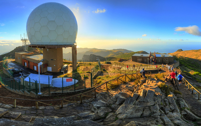 180-Grad-Panorama vom Gipfel des Pico do Areeiro,