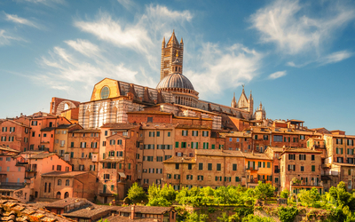 Siena, mittelalterliche Stadt in der Toskana