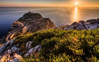 Leuchtturm am Cap Formentor bei Sonnenaufgang