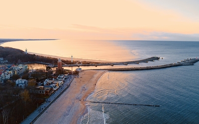 Hafen und Leuchtturm in Kolobrzeg